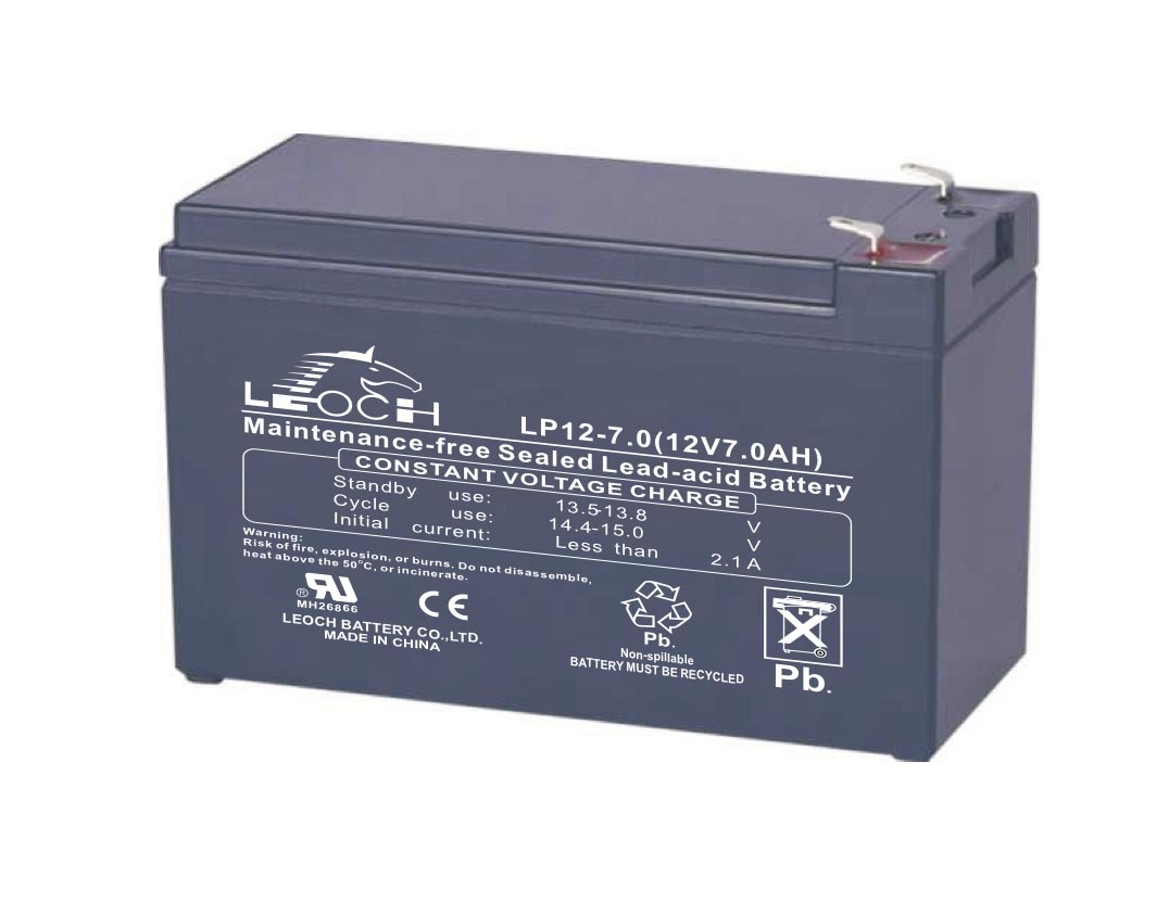 Lp12 7 Leoch 12v 7ah Rechargeable Sealed Lead Acid Battery With F1